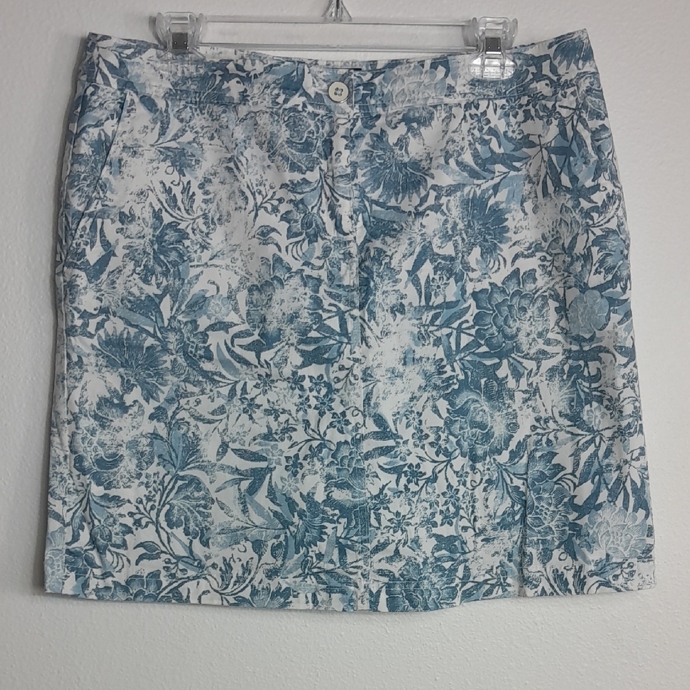 Floral Blue and White Skirt​